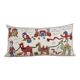 Vintage embroidered cushion cover 46x89 cm