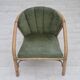 1970s, pair of Scandinavian lounge chairs, furniture velour and rattan