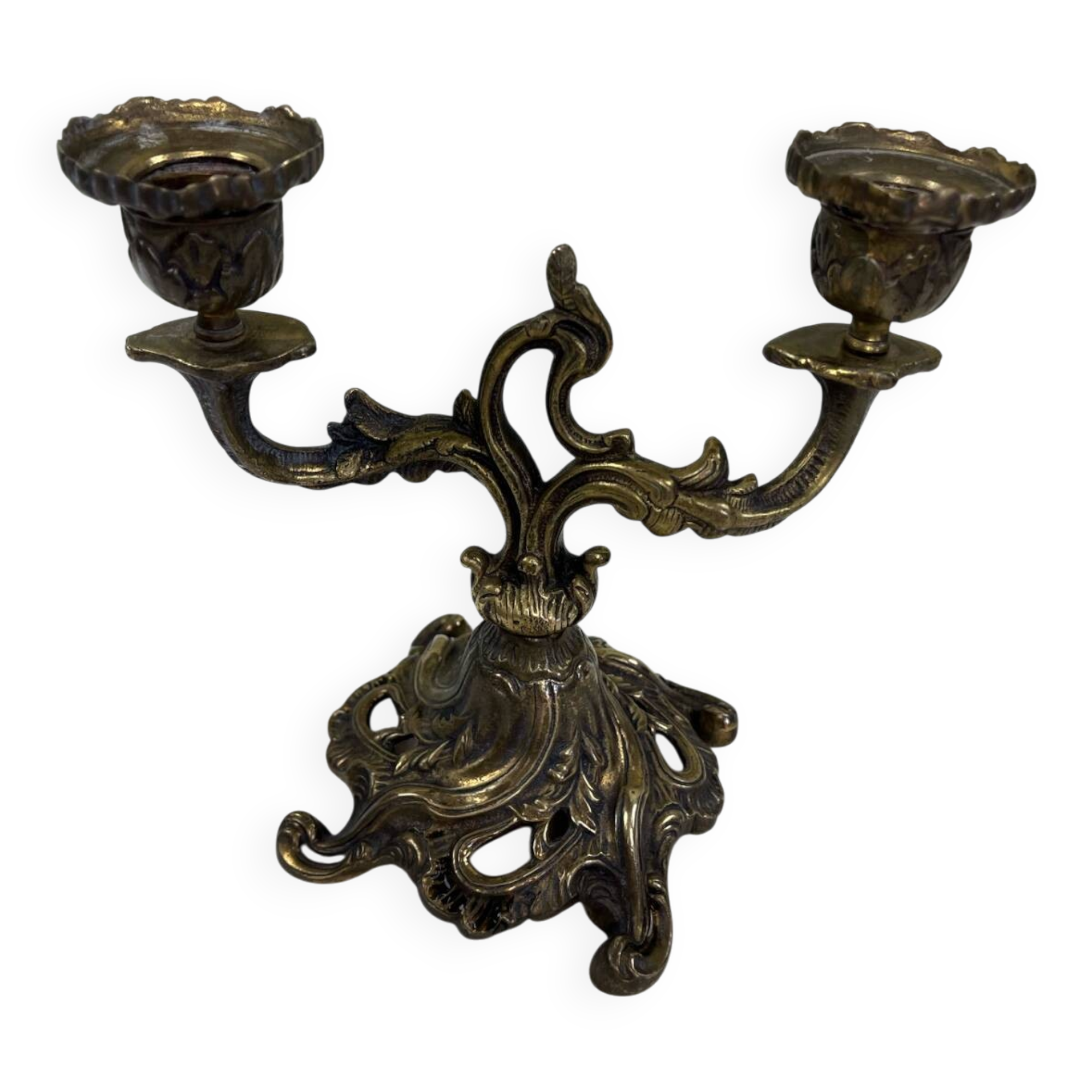 Antique bronze candlestick
