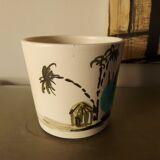 Pot, vintage ceramic pot cover from the 60's