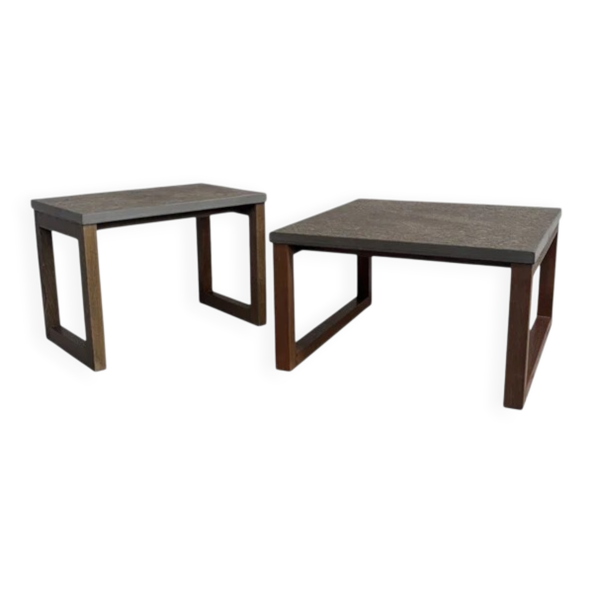 Set of vintage stone side tables, 1970s
