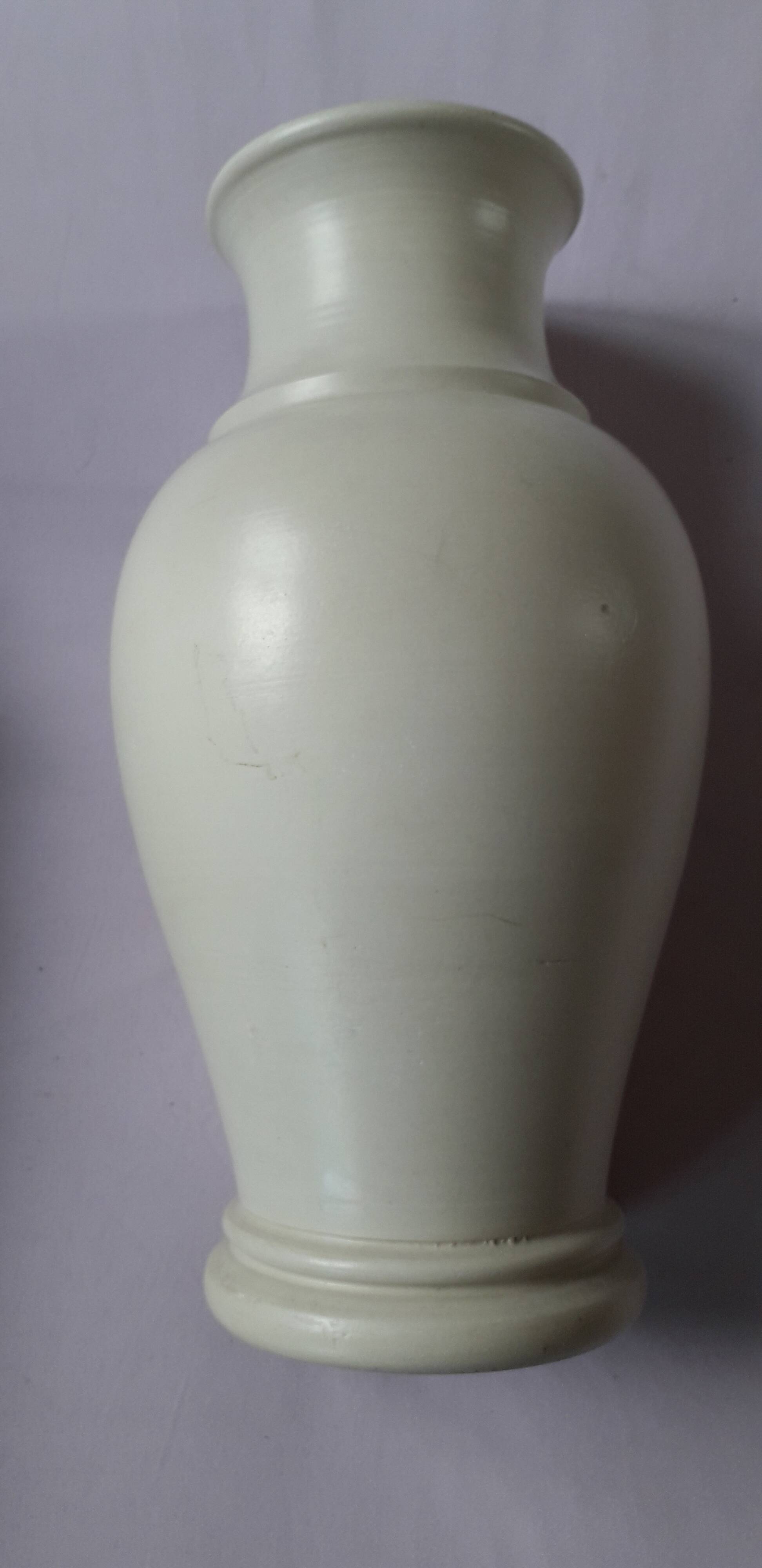 Large vintage vase with floral decoration
