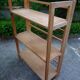Bookseller's folding wooden shelf, vintage 1970s