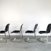 Chaises de salle à manger vintage par Cidue, ensemble de 4, années 1970