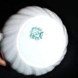 Antique Sarreguemines porcelain pitcher, plain Viennese pattern