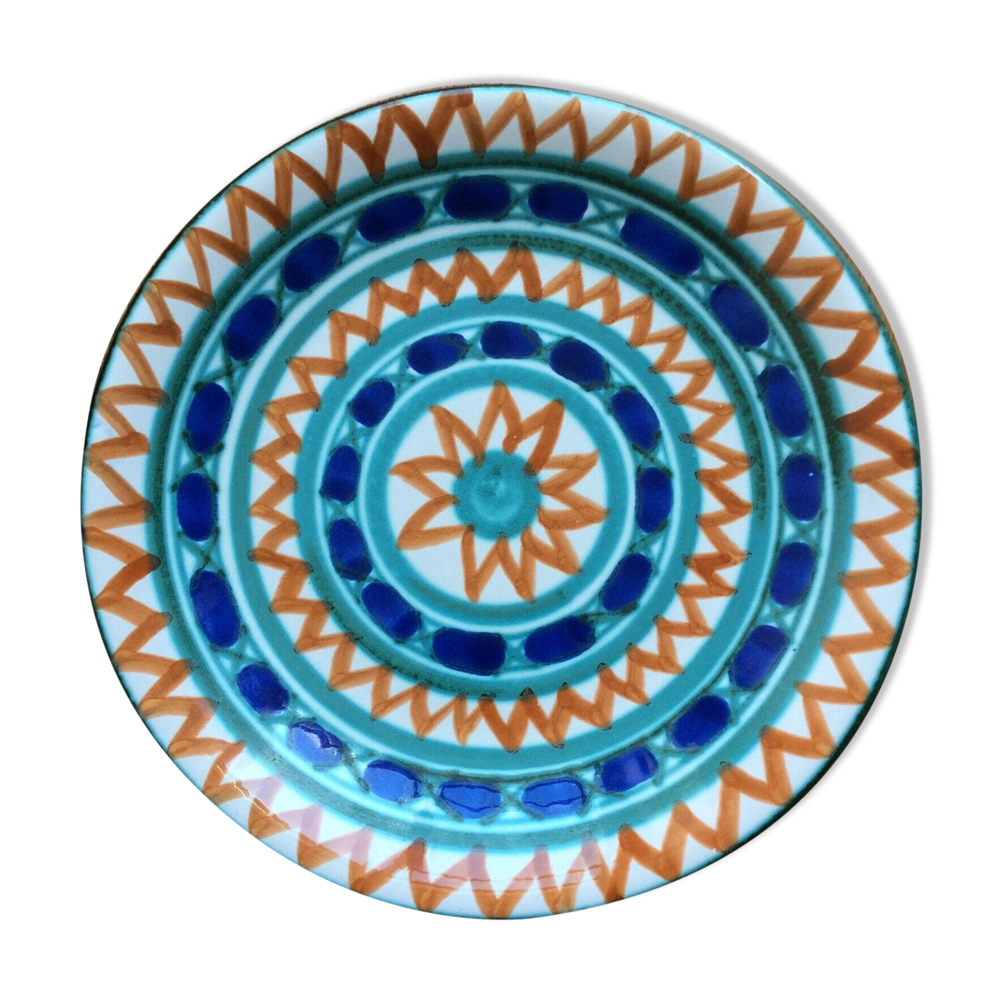 Ceramic plate Robert Picault Vallauris  vintage 50s - 24 cm