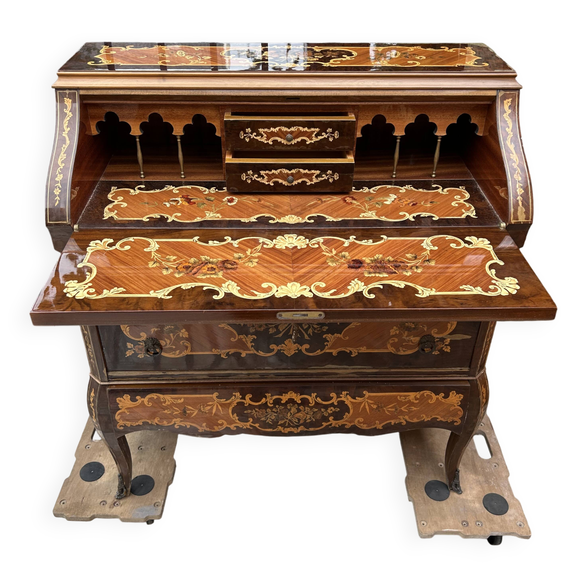 Marquetry desk from the 90s