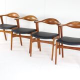 Set of 4 Erik Kirkegaard Hong stolefabrik chairs vintage model 49
