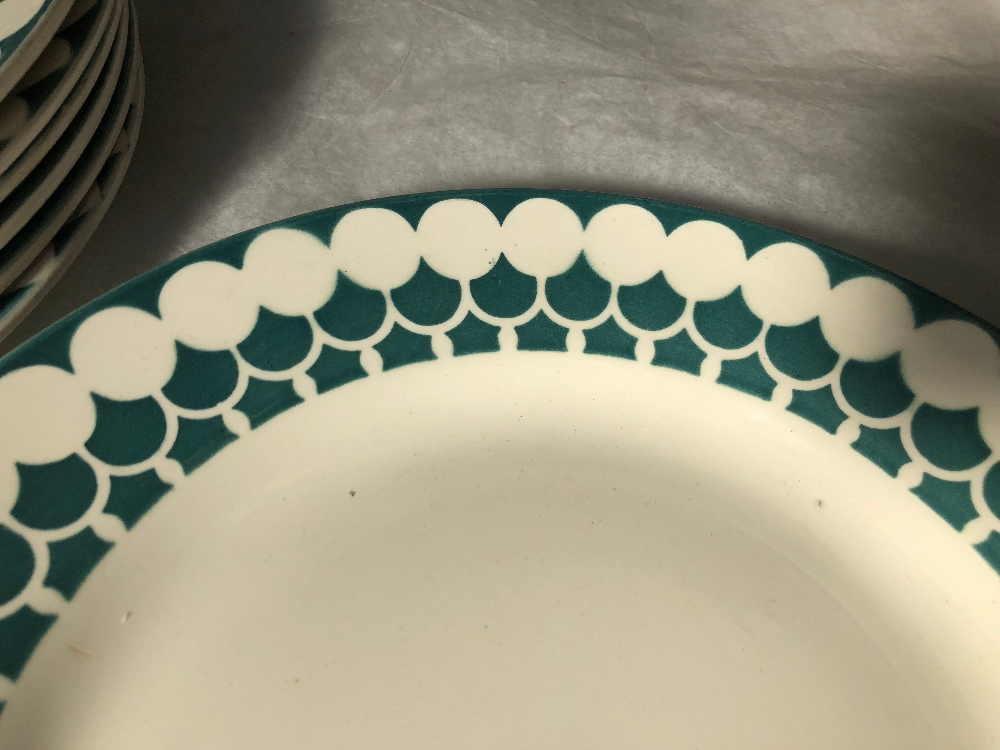 Set of 5 plates Sarreguemines Digoin model Europe