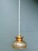Vintage amber glass lampshade pendant light