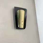 Rare Minimalist Theatre Wall Light in Brass, Italy 1950s