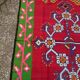 Red kilim rug in pure wool handmade 195x340cm