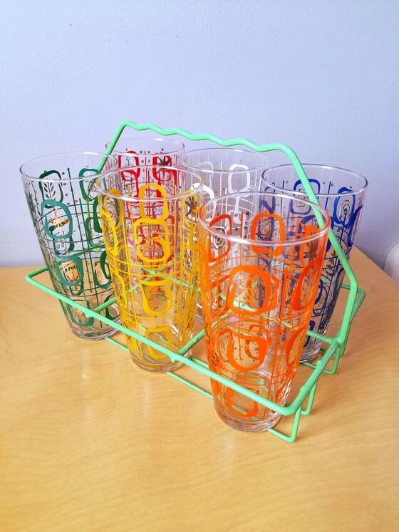 Glasses for orangeade 1960
