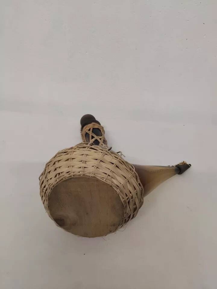Spanish Decanter, Poron, Wicker Covering