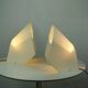 A pair of white plastic table lamps by Cini Boeri for Stilnovo, Italy.