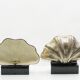 Pair of Italian lamps brass shell around 1960