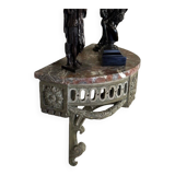 Console D’applique En Bois Sculpté, Patine En Camaïeu De Vert, XVIIIéme S