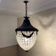 Antique Belgium Beaded Acorn Chandelier