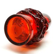 Crown of Thorns vase, red glass, designed by J. Słuczan-Orkusz, Poland, 1970s