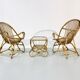Vintage Bamboo Garden Set by Dirk van Sliedrecht for  Rohé Noordwolde,70s.