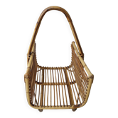 Panier bois en rotin