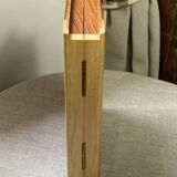 Wooden travel chess set, marquetry board