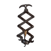 Old zigzag pickled brass corkscrew 60s