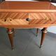 Chevet table in bois massive drawer decor de marquetry and fleur - vintage 60/70 years
