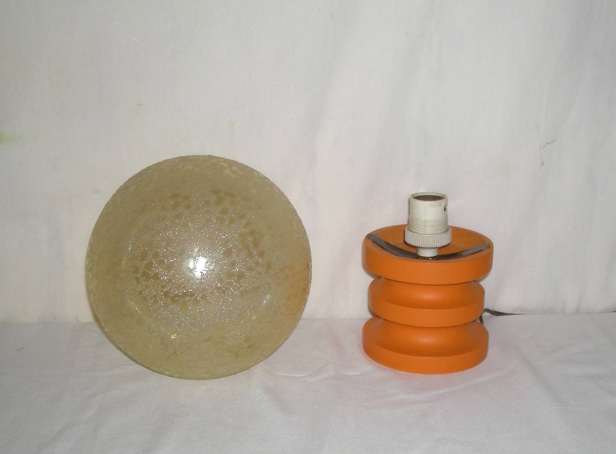 Lampe en bois tourné des années 60 - 70