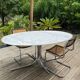 Table ovale marbre arabescato roche et bobois 1970