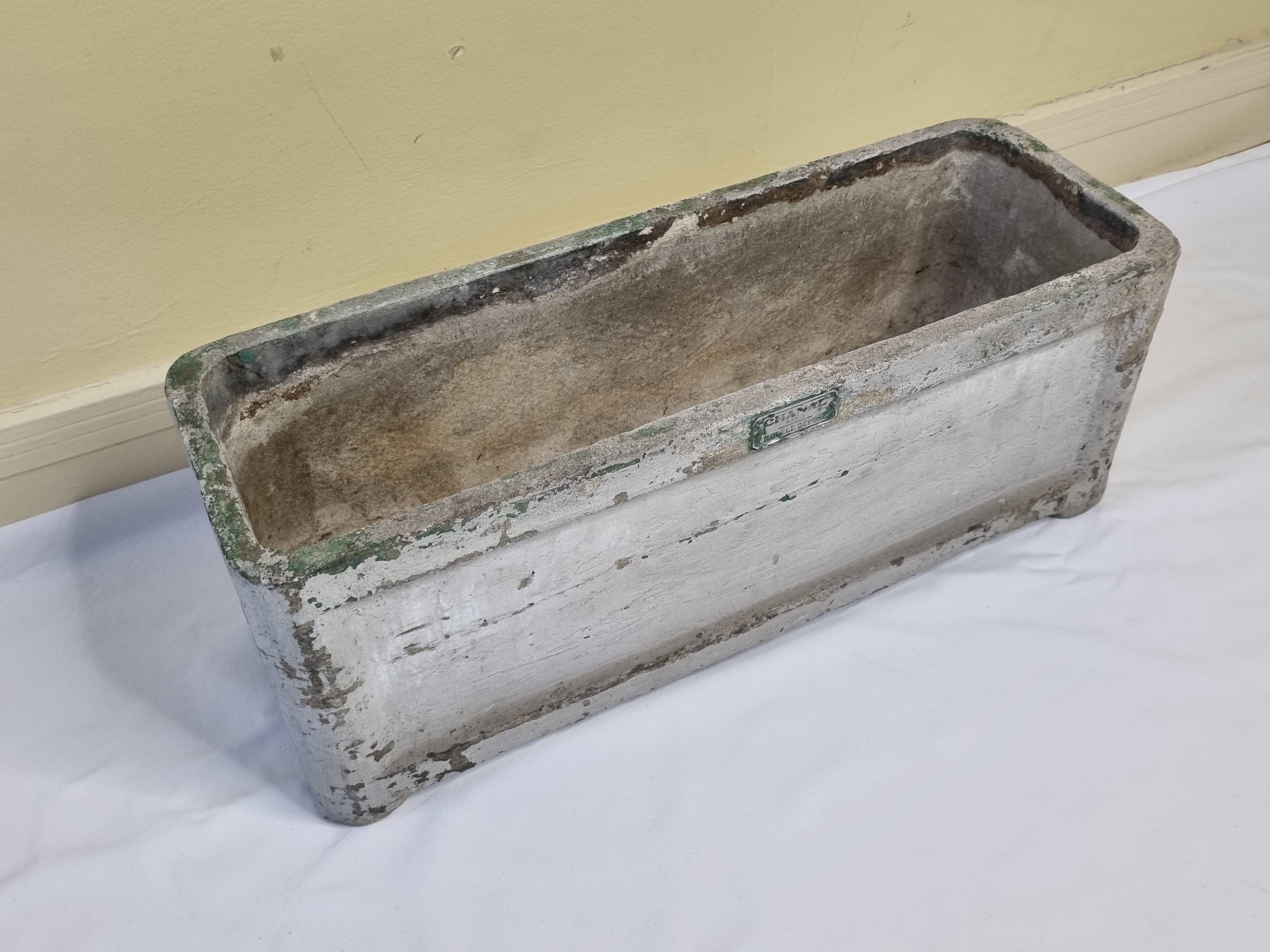 Vintage concrete planters "Chanal Paris", 55 cm