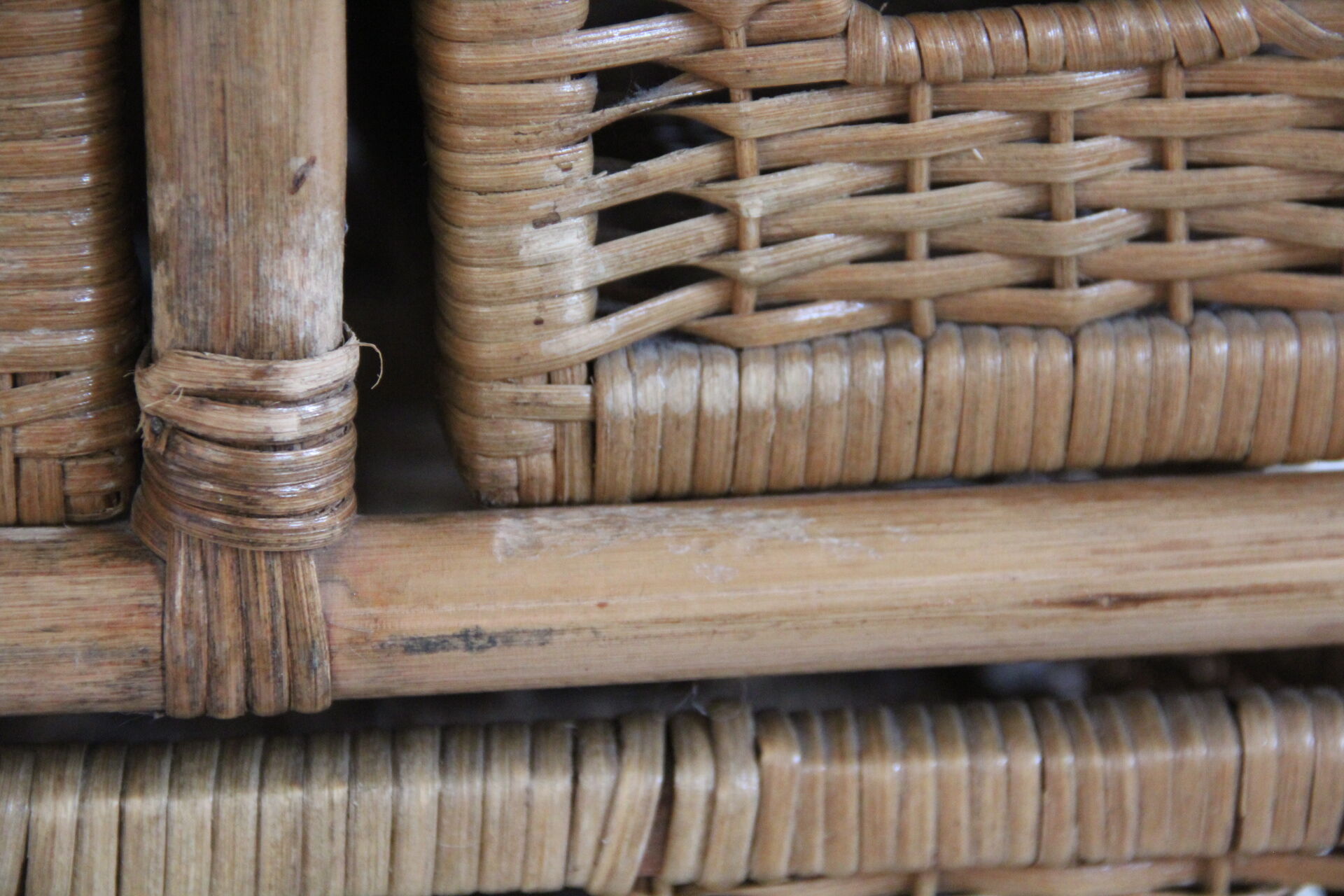 Small bamboo furniture and wicker drawers