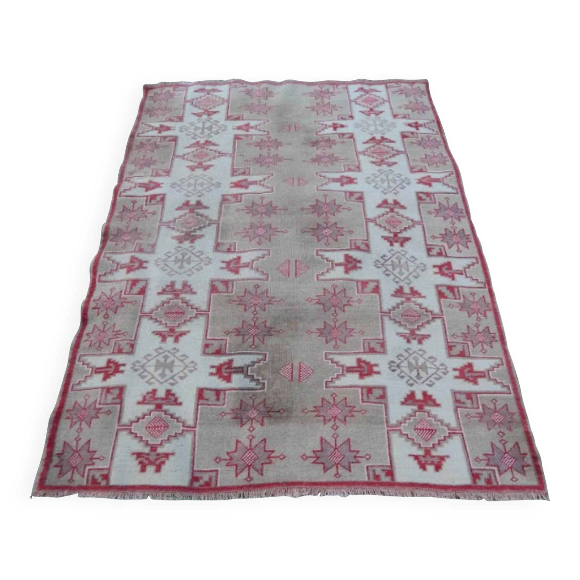 Vintage Turkish Oushak rug 146x183 cm