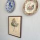 Botanical board, glazed wood frame