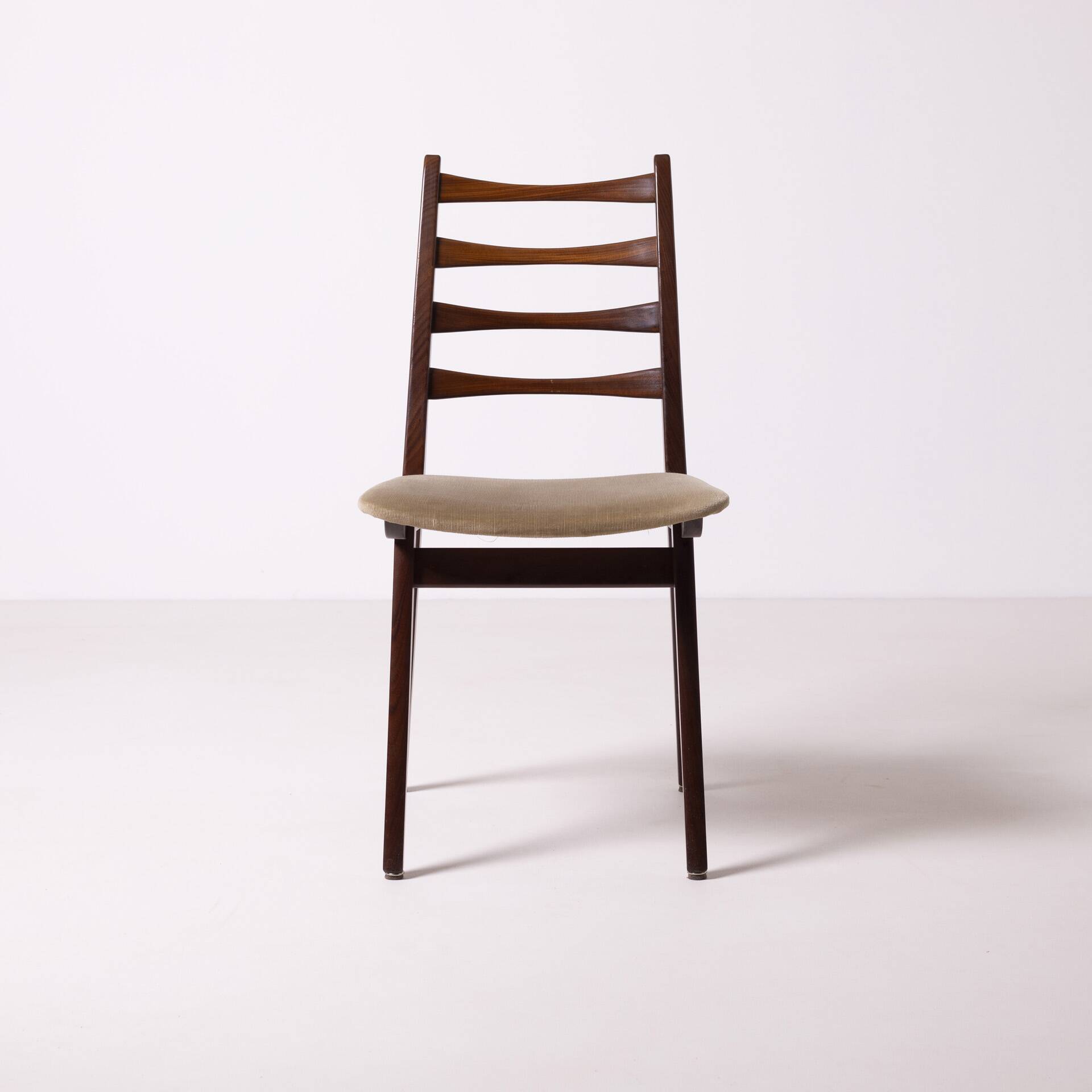 Set of 5 midcentury afromosia teak danish dining chairs, Denmark, 1960s