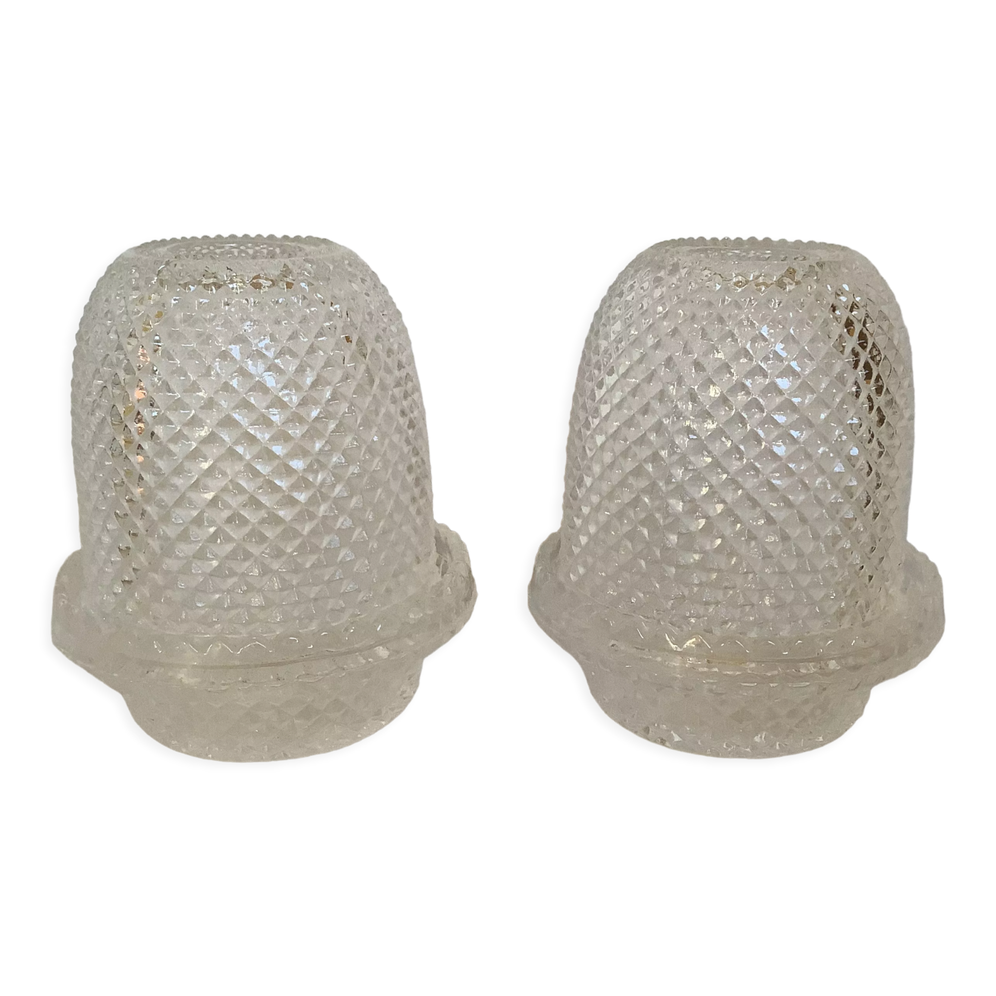 Pair of diamond glass photophores