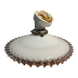 Porcelain wall light with opaline
