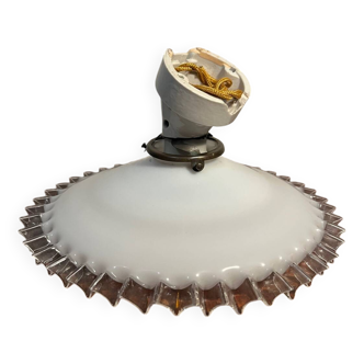 Porcelain wall light with opaline