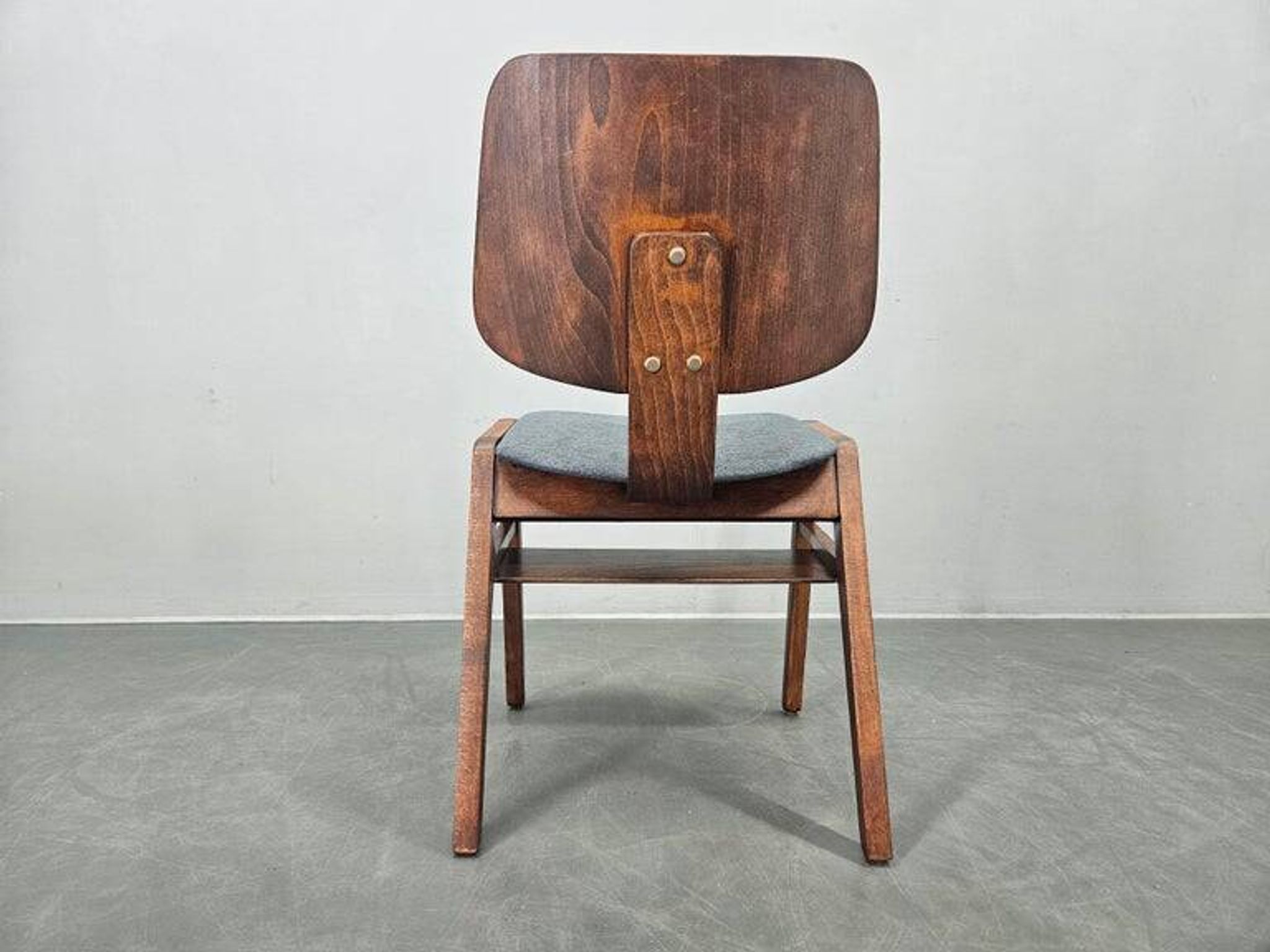 Rare mid-century dining chair in the style of Eames, up to 8 available, 1960s