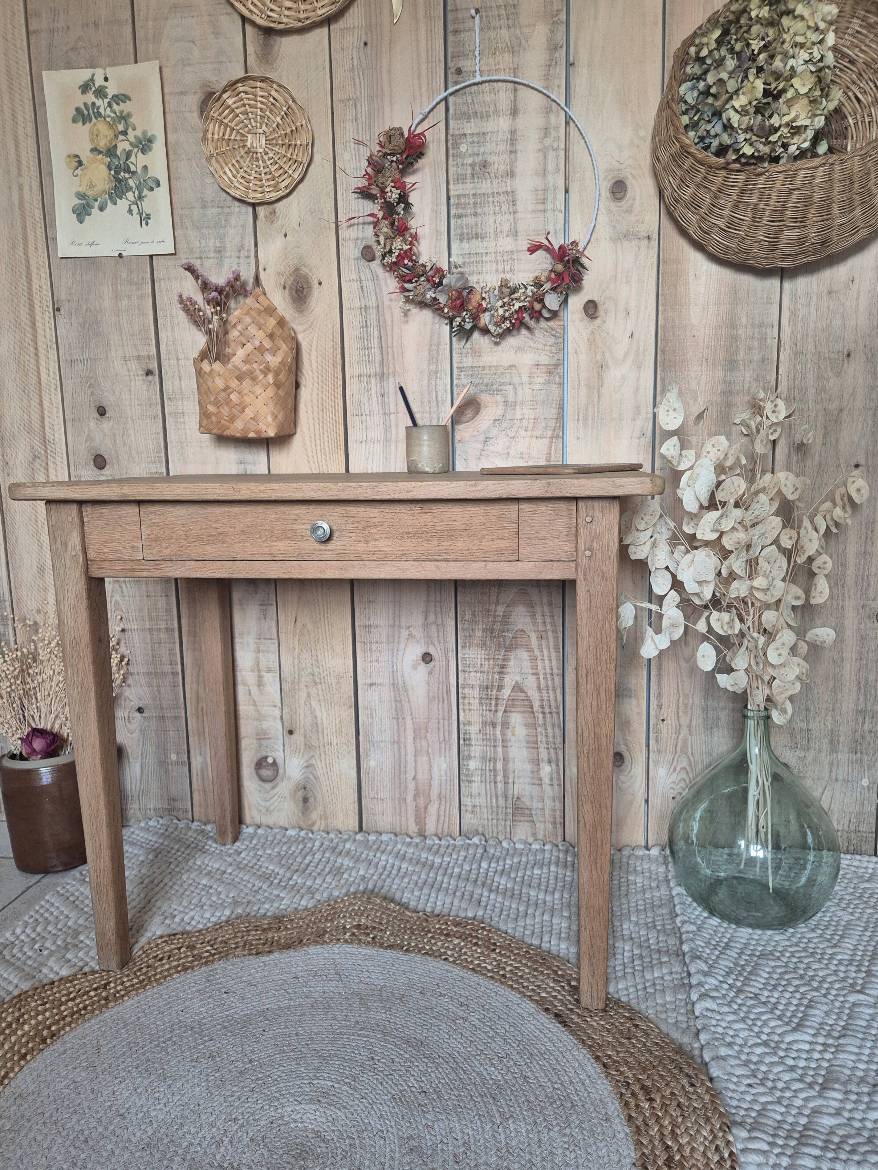 Small Oak Farmhouse Table - Desk or Console