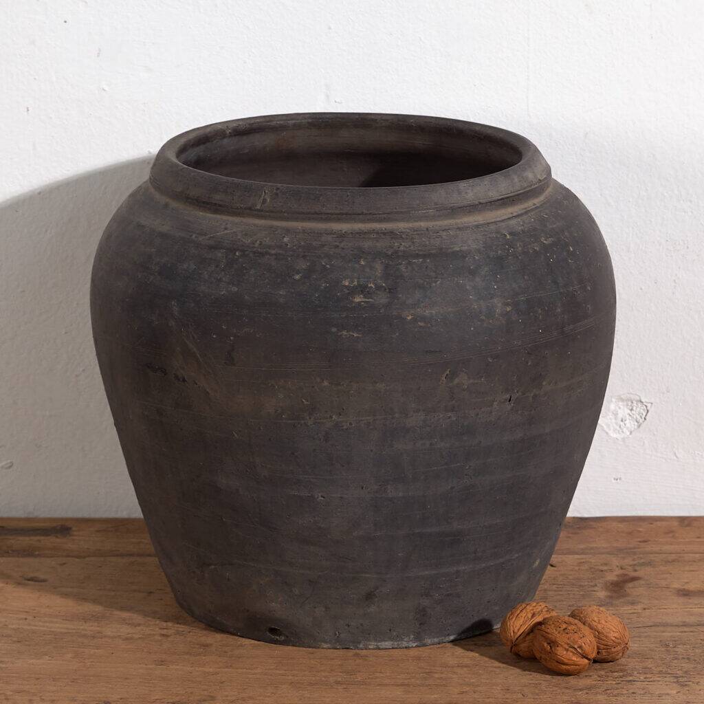 Antique grey ceramic vase (c.1900) #12