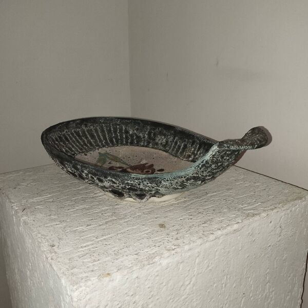 Coupe coquillage poisson céramique années 50 Vallauris