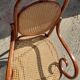 Pair of Thonet style armchairs canned and wood turned