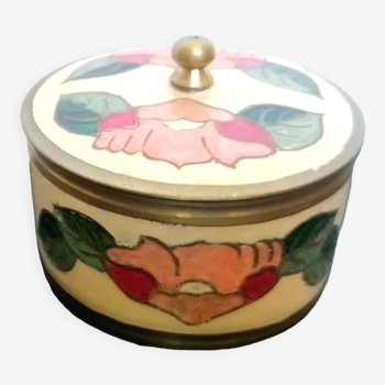 Enamelled brass box