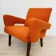 Fauteuil en tissu orange, Allemagne 1960