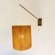 Large Sisal Shade Wall Lamp With Metal Arm, Sweden 1960S