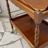 Vintage wood and brass dessert and tray