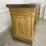 19th-century zinc and solid oak bar counter
