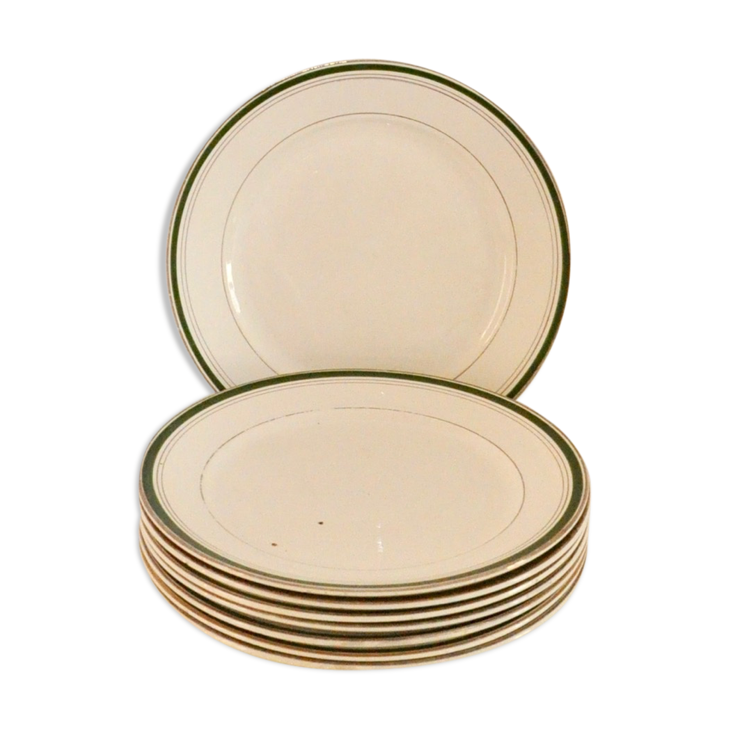 Service of 8 plates Digoin Sarreguemines