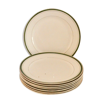Service of 8 plates Digoin Sarreguemines
